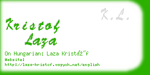 kristof laza business card